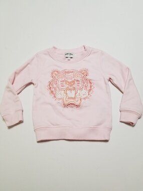 Kenzo Girls Pink Tiger Paris Embroidered Sweatshirt Size 4